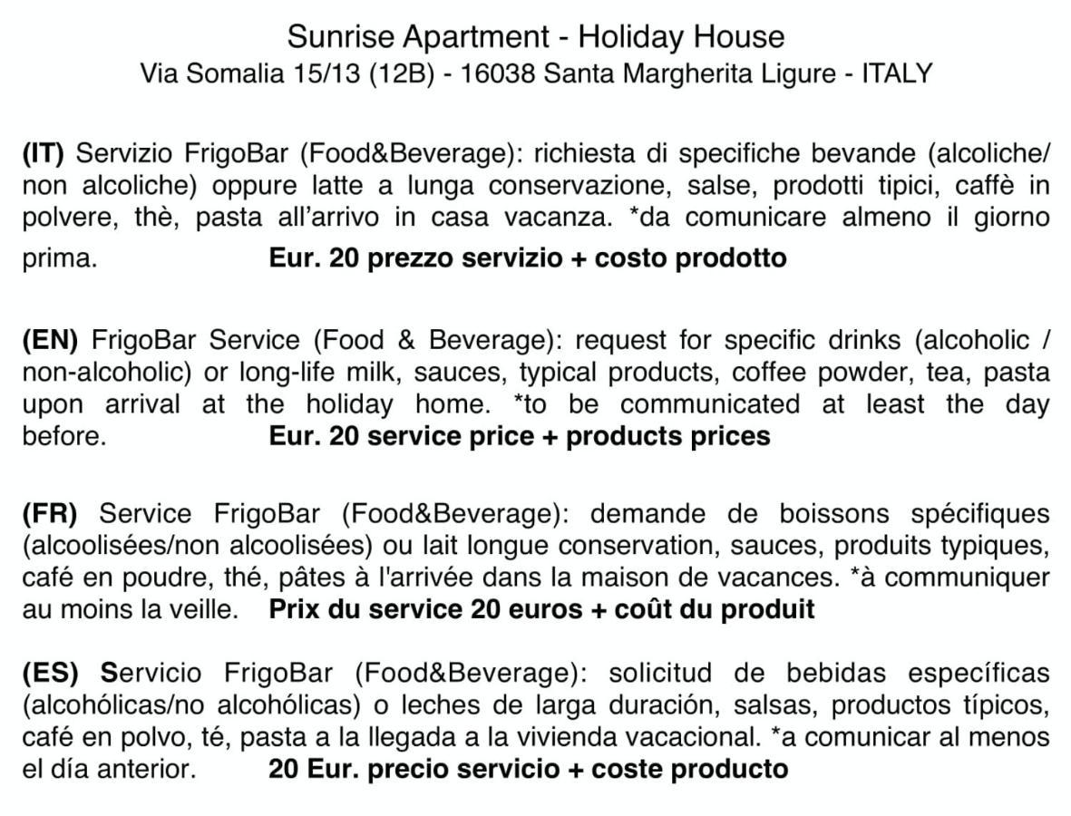 Sunrise Apartment Santa Margherita Ligure Exterior photo
